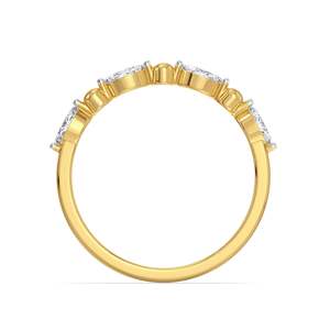 Bague de cocktail de luxe en moissanite et diamant pour femme, idéale pour les fiançailles et les mariages, design minimaliste unique, trois couleurs de placage - Product Image 6