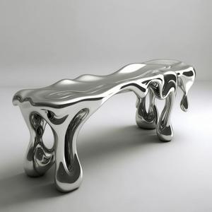 Meubles de salon de style moderne, table d'appoint en métal moderne avec pieds en métal argenté ronds - Product Image 5