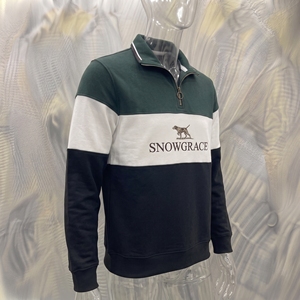Veste à col montant Snowgrace pour homme, à blocs de couleur, avec fermeture éclair quart de tour, manches longues, logo brodé, coupe classique, toutes saisons, en polyester - Product Image 2