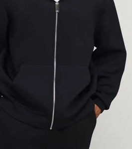 Sweat à capuche zippé pour homme en molleton brossé doux, broderie personnalisée, vêtements décontractés, fabrication OEM, vente en gros, directement de l'usine, vêtements de mode ODM - Product Image 5
