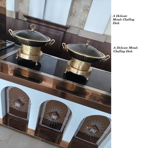 Services de vaisselle de luxe en acier inoxydable pour réchauds de buffet, idéaux pour mariages et maintien au chaud des aliments DCD-011 - Product Image 1