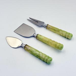 Elegant Stainless Steel Cheese Server <b>Set</b> with Resin Handle Eco-Friendly Reusable Handmade Non-Toxic Customizable <b>Baking</b> Tool - Product Image 3
