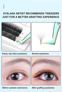 <b>Eyelashes</b> Tweezers Stainless Steel High Quality Tweezers for <b>Eyelash</b> <b>Extensions</b> Kits Manicure Instruments - Product Image 6