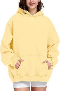 High Quality Retro Sun <b>Bleached</b> Pullover Hoodie Women Extra Roomy Fit Soft Brush Fleece hoodies customize sizes women's hoodies - Product Image 2