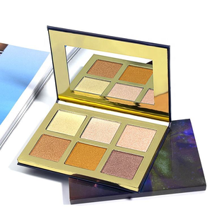 พาเลทไฮไลท์หน้า 6 สี ดีไซน์ใหม่ โดดเด่นไม่ซ้ำใคร แบรนด์ส่วนตัว เมคอัพไฮไลท์เนื้อชิมเมอร์ - Product Image 4