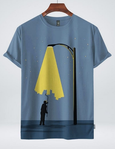 Camiseta de Hombre al por Mayor, OEM, con Logotipo Personalizado, 100% Algodón, 180 GSM, Hombros Caídos, Corte Regular, Estampado Gráfico Completo, Transpirable - Product Image 2