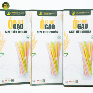หลอดดูดน้ำจากฟางข้าวแบบเป็นมิตรต่อสิ่งแวดล้อม ย่อยสลายได้ รับประทานได้ จำหน่ายส่ง ราคาโรงงาน รับผลิตแบบ OEM ODM ปริมาณสั่งซื้อขั้นต่ำน้อย ผลิตในเวียดนาม - Product Image 2