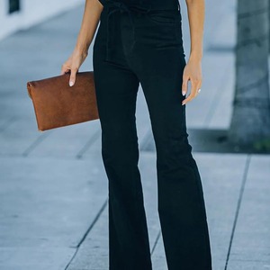 Women Flare Pants High <b>Waist</b> Stretchy Yoga Pants Breathable Fitness Wear OEM Supplier Pakistan Manufacturer - Product Image 4