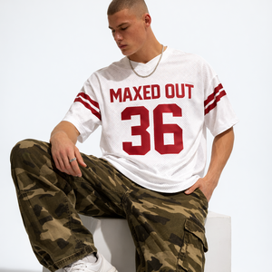 Maillot de football américain en mesh pour homme, manches courtes, personnalisable, respirant, style football, OEM, marque privée, commande en gros - Product Image 6