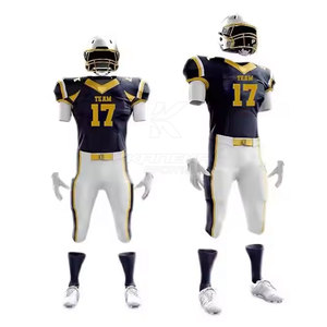 Ensemble d'uniformes de football américain haute performance, respirant, à séchage rapide, en polyester, avec logo personnalisé, conçu pour les compétitions intenses - Product Image 6