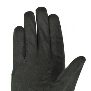 <b>Green</b> Black SpanEquestrian <b>Leather</b> Full Finger <b>Gloves</b> Pull-On Closure Non-Slip Grip Breathable Stretch Unisex Multi Colors Men - Product Image 6