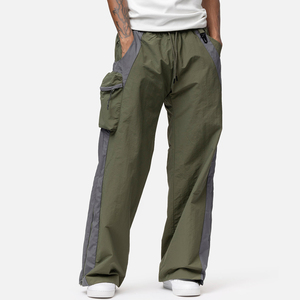 Pantalones Deportivos de Nylon para Hombre, Diseño Personalizado, Estilo Urbano, Anchos, con Rayas, Cortavientos, Casuales - Product Image 6