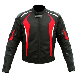 เสื้อแจ็คเก็ตมอเตอร์ไซค์แขนยาวสำหรับผู้ชาย สีเทา-ดำ ตัดต่อสี กันลม ใส่ได้ทุกฤดู สำหรับขับขี่แข่ง - Product Image 3