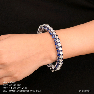 Bracelets en or rose avec diamants cultivés en laboratoire, certifiés IGI, bijoux pour femmes, bracelet scintillant intemporel, bracelet fin en diamants empilables - Product Image 2