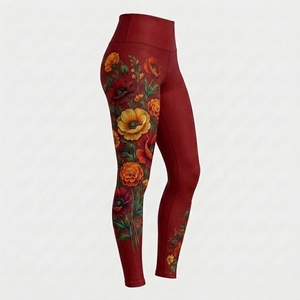 Leggings pour femmes, vêtements de sport personnalisés, conçus avec un tissu extensible flexible, une ceinture confortable et une construction lisse. - Product Image 2
