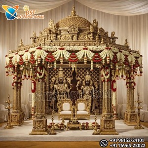 Precious Wedding Ceremony Dev Pillars Mandap Kalyan Dev Pillar Mandap South Indian Weddings Luxury Indian Wedding Mandap USA - Product Image 6