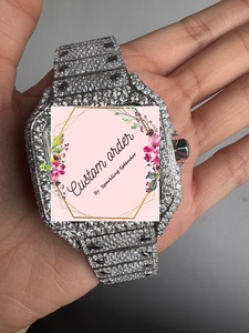 Reloj Mecánico Personalizado con Movimiento Automático, Cristales de Moissanita, Acero Inoxidable, Esfera de Cristal de Zafiro, Unisex, Resistente al Agua - Product Image 4