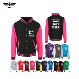 เสื้อแจ็คเก็ตวาร์ซิตี้บุขนสัตว์ 100% กันน้ำ สีแดงขาว สำหรับผู้ชาย แบบสั่งทำพิเศษ คอตั้ง ปิดด้วยซิป สไตล์เบสบอล บอมเบอร์ - Product Image 6