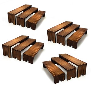 Exhibidor de Pasteles de Bambú FSC de Tres Niveles |   Venta al por Mayor con Certificación Ecológica - Product Image 1