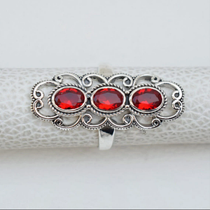 Designer Beautiful Red <b>Garnet</b> <b>Ring</b> Antique Style 925 Sterling <b>Silver</b> Gemstone <b>Ring</b> Handmade <b>Silver</b> Jewelry <b>Ring</b> For Her - Product Image 3