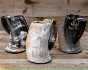 Taza Artesanal de Cuerno Natural, Estilo Rústico, para Cerveza o Café, Regalo Único para el Hogar - Product Image 5