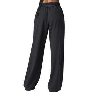 Pantalones de Mujer de Cintura Media y Corte Recto, Cintura Elástica, Transpirables, Antiarrugas, Tela de Rizo, Casuales - Product Image 6