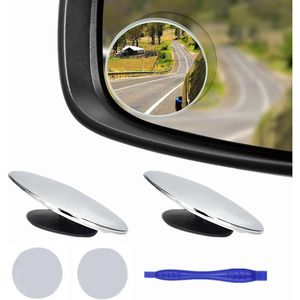 2 Specchietti Retrovisori Laterali Convessi HD da 2 Pollici con Angolo di Visione a 360 Gradi e Alloggiamento in ABS per Auto e SUV - Product Image 1