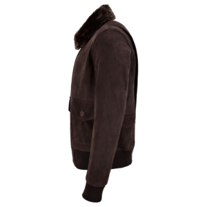 Custom Smart Range 100% Genuine <b>Brown</b> Vintage Nubuck <b>Leather</b> Waterproof Mens Aviator <b>Jacket</b> Toop Gunn Style Streetwear - Product Image 3
