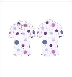 เสื้อโปโลสีขาวพิมพ์ลายจุดหลากสีสำหรับผู้ชาย เสื้อกอล์ฟลำลองระบายอากาศได้ดี รับผลิตเสื้อโปโลแบบ OEM - Product Image 4