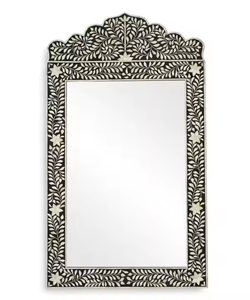 Espejo de Pared de Hueso Hecho a Mano, Ecológico y Moderno, Decoración para Baño y Hogar - Product Image 1