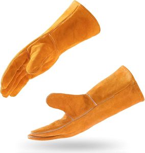 Guantes de Soldadura Resistentes al Calor y a la Abrasión, Antideslizantes, Cómodos, de Seguridad, con Puño Largo, Diseño de Primera Calidad - Product Image 1