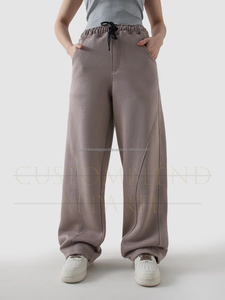 กางเกงวิ่งขายาวตรง2025ผู้ชายและผู้หญิงกางเกงลำลองผ้าโพลีเอสเตอร์/ ผ้าฝ้าย360เป็นมิตรต่อสิ่งแวดล้อมระบบ GSM - Product Image 2