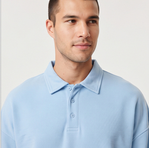 Camisetas Polo de Poliéster para Hombre y Mujer, 100% Algodón Poliéster, Manga Larga, Hombros Caídos, Cierre de Botones, Cuello Camisero - Product Image 4