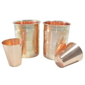 Vasos de cobre, vasos premium para bebidas, vasos metálicos para agua, jugo, cócteles, duraderos, reutilizables, para cocina, comedor, bar. - Product Image 4