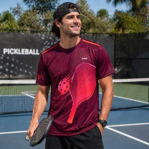 Custom Pickleball Jersey Short Sleeve Sublimation Transfer Print Moisture Wicking <b>Athletic</b> Shirt 100% Polyester - Product Image 6