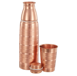 Bouteille d'eau en céramique florale avec bordure dorée et motif de roses roses pour usage domestique - Product Image 6