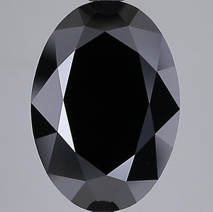 Diamante Cultivado en Laboratorio de Corte Ovalado de 3.47 Quilates, Color Negro Fantasía, Claridad FL, Certificado IGI, Diamante Suelto CVD al por Mayor para la Fabricación de Joyas - Product Image 1
