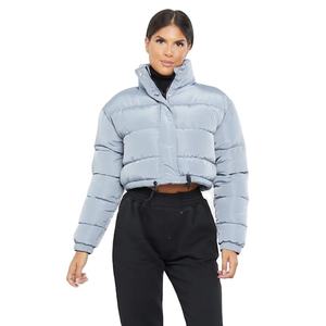 Veste matelassée d'hiver North personnalisée pour hommes et femmes grande taille en nylon Shell Logo imprimé chaud extérieur à capuche sans col - Product Image 1