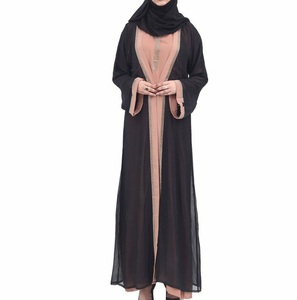 Abaya de couleur unie en coton de haute qualité fabriquée au Pakistan 2026 – Vêtement traditionnel musulman pour femmes, respirant et à séchage rapide - Product Image 1