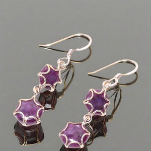 Pendientes de gota de rubí de Plata de Ley 925, diseño étnico hecho a mano, joyería Colgante de Piedra Natural, opción de regalo de boda elegante para mujer - Product Image 1