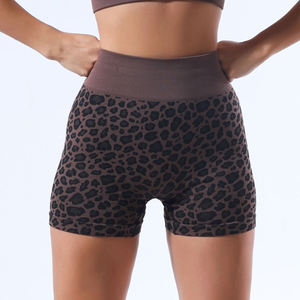 Shorts de Yoga para Mujer de Cintura Alta con Elástico, Color Sólido, Ligeros, de Secado Rápido, Elásticos en Cuatro Direcciones, Transpirables y que Absorben el Sudor - Product Image 4
