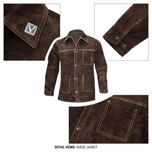 Veste de soudeur en cuir de vachette réfléchissant de haute qualité, résistante, pour travaux lourds, vêtements de sécurité industrielle pour la chaleur - Product Image 2