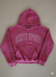Sudadera con capucha y cremallera personalizada con serigrafía y pedrería, 100% algodón polar de alto gramaje, estilo urbano, la más vendida, con MOQ bajo - Product Image 5