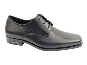 Zapatos Oxford de Vestir para Hombre, Negros, de Piel Vacuna, con Cordones, Punta en Pico, para Oficina y Carrera Profesional, Color Sólido, Suela Hecha a Mano, para Todas las Temporadas - Product Image 1