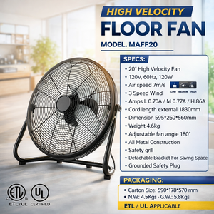 พัดลมติดผนังแบบแกนหมุนสำหรับอุตสาหกรรม OEM/ODM |   พัดลมเป่าลมไฟฟ้าความเร็วสูงสำหรับใช้งานเชิงพาณิชย์และอุตสาหกรรม GAPIDF000 - Product Image 6