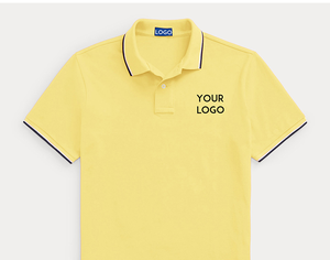 Polo Amarillo de Algodón Piqué para Hombre, Manga Corta, Ribete en Contraste, Corte Regular, Casual, con Logotipo Estampado en la Parte Delantera - Product Image 2