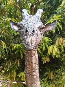 ประติมากรรมยีราฟเหล็กสำหรับสวน สูง 7 ฟุต - Product Image 6