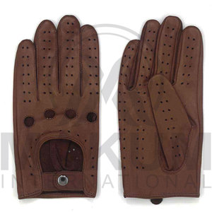 Gants de travail en cuir de mouton avec sangle, confortables et résistants à l'abrasion, pour la conduite et le travail - Product Image 2