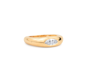 Anillo de Diamante Cultivado en Laboratorio con Corte Marquesa, Claridad DRF VS VVS, Oro de 14K y 18K, Anillo con Engaste Flush IGI, Anillo de Promesa Estilo Gitano, Venta al por Mayor - Product Image 2