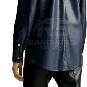 Camisa de Cuero para Hombre de Diseño, Corte Ajustado, Cuero Liso, Cierre de Botones Elegante, Prenda Moderna - Product Image 2